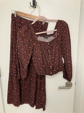 Madewell skirt and top set